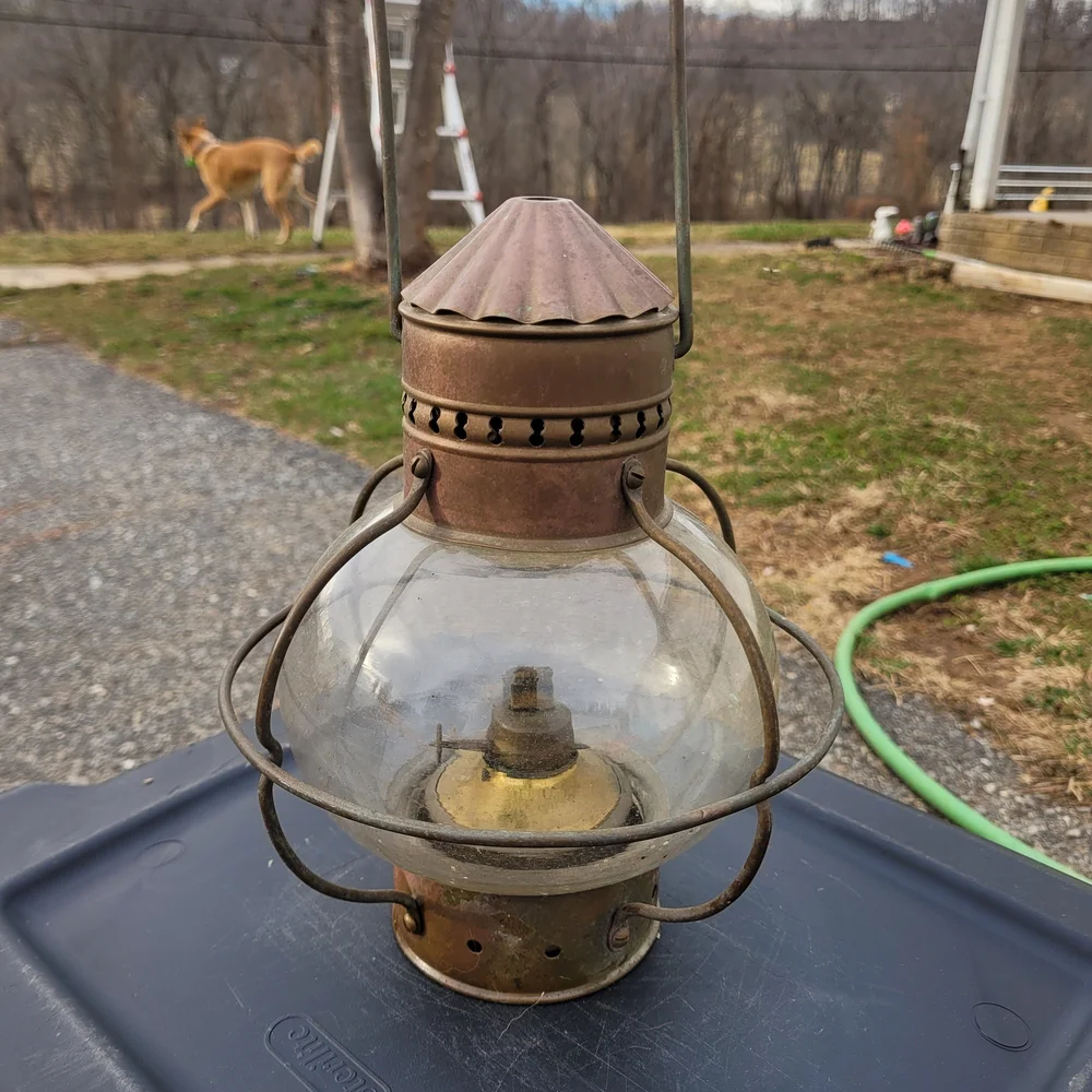 Vintage Copper and Brass Onion Lantern